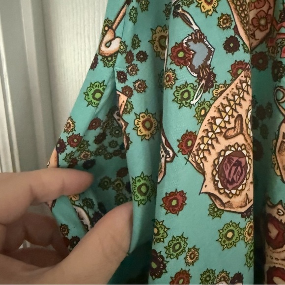 NWT Hell Bunny Fit & Flare Sugar Skull Dress – Blue, Size Large - Picture 5 of 9